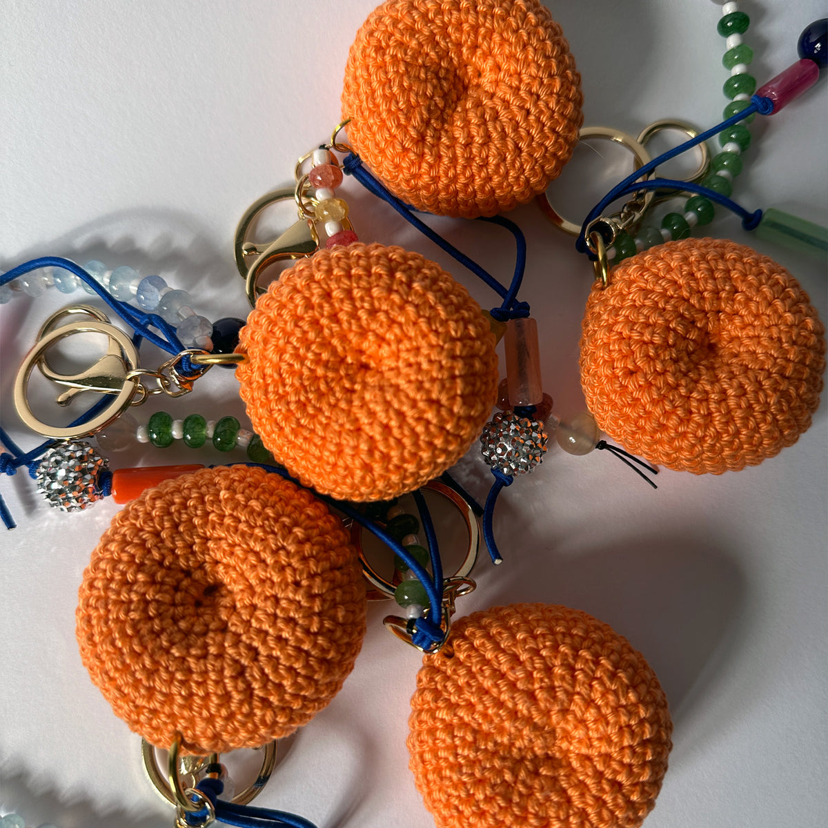 Tangerine (Light Blue Beads)