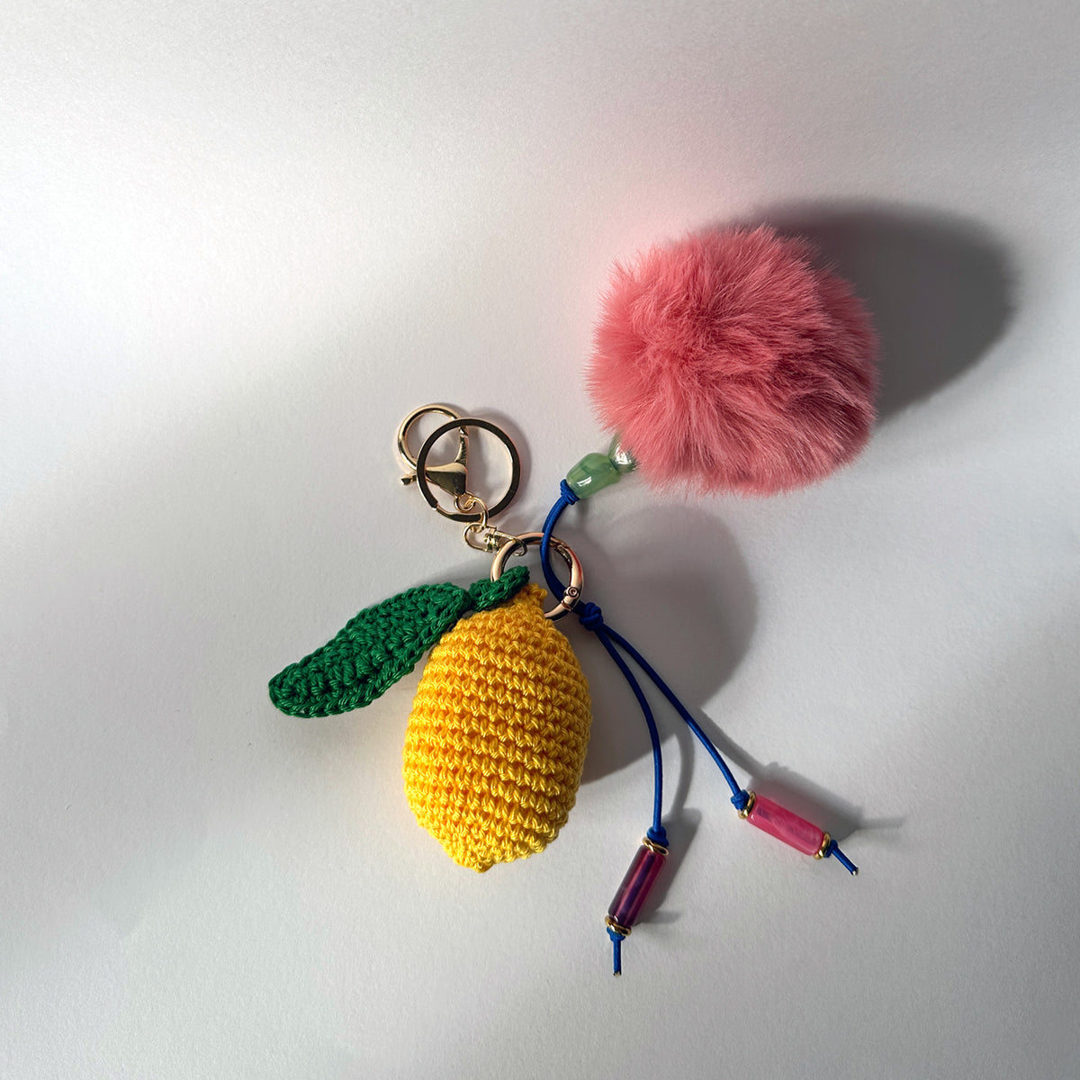 Pom Pom Lemon (Rose with Pink Beads)